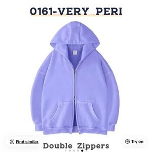 VIRAL TIKTOK HOOKIE FROM FAIABLE - Lavender Zip-Up Hoodie